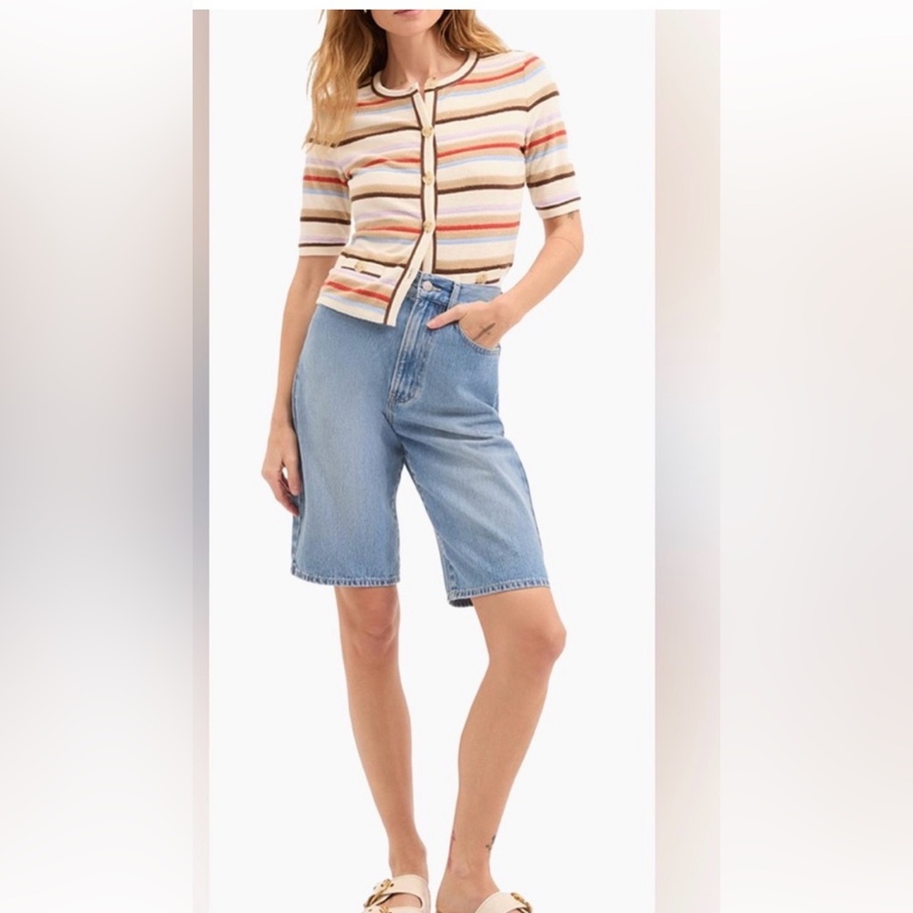 Veronica Beard Charlotte Bermuda Denim Short-NWT!!